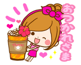 Leisurely a girlfriend Summer memory sticker #12301255