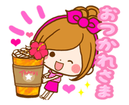 Leisurely a girlfriend Summer memory sticker #12301255