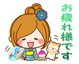 Leisurely a girlfriend Summer memory sticker #12301256