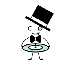 hat bow-tie boy3 sticker #12301635