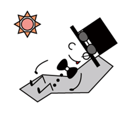 hat bow-tie boy3 sticker #12301636