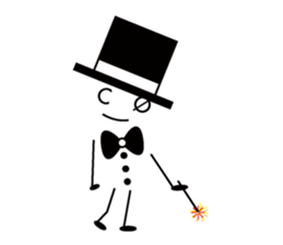 hat bow-tie boy3 sticker #12301638