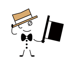 hat bow-tie boy3 sticker #12301643