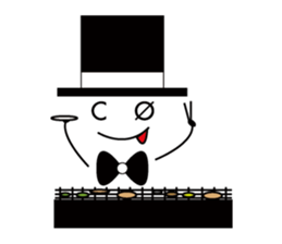 hat bow-tie boy3 sticker #12301645