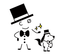 hat bow-tie boy3 sticker #12301646