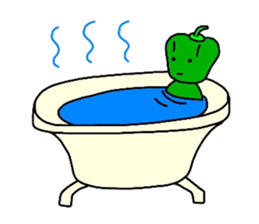 poker face green pepper sticker #12302058