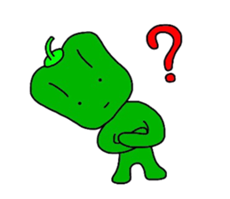 poker face green pepper sticker #12302059