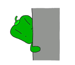 poker face green pepper sticker #12302060