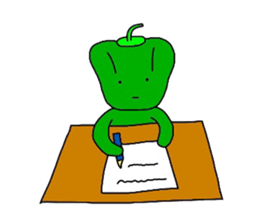 poker face green pepper sticker #12302061