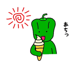 poker face green pepper sticker #12302073