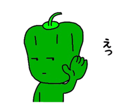 poker face green pepper sticker #12302074