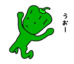 poker face green pepper sticker #12302077