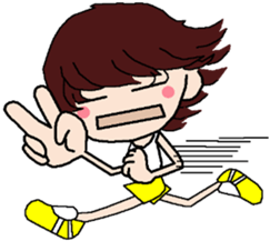 colleg girl sticker #12302602