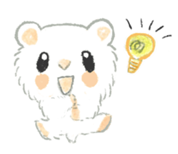 The white djungarian hamster sticker #12303103
