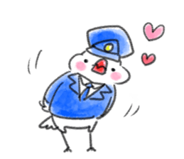 Java sparrow at police 24 sticker #12303234