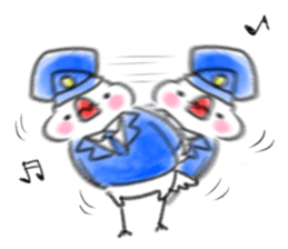 Java sparrow at police 24 sticker #12303235