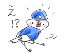 Java sparrow at police 24 sticker #12303241