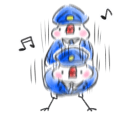 Java sparrow at police 24 sticker #12303251