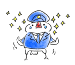 Java sparrow at police 24 sticker #12303259