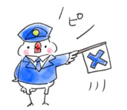 Java sparrow at police 24 sticker #12303263