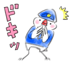 Java sparrow at police 24 sticker #12303264