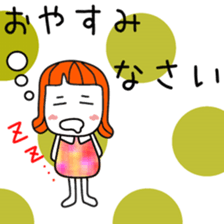 Honorific cute girl sticker #12304150