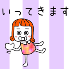 Honorific cute girl sticker #12304154