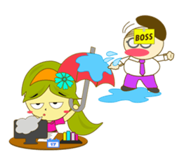 Cutie Office Girl (EN) sticker #12304223