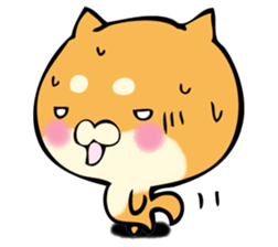 Shiba dog answers. sticker #12304732