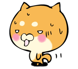 Shiba dog answers. sticker #12304732