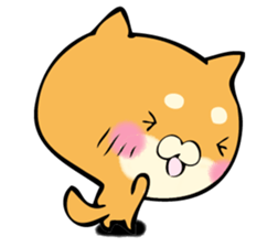 Shiba dog answers. sticker #12304748