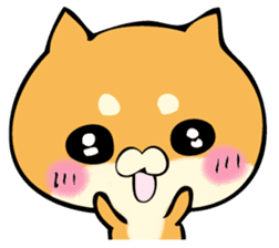 Shiba dog answers. sticker #12304753