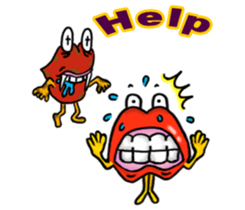 Lips monster sticker #12305063