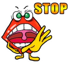 Lips monster sticker #12305075