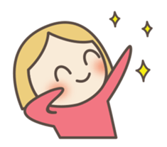 cute girl pinky sticker #12306111