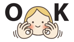 cute girl pinky sticker #12306118