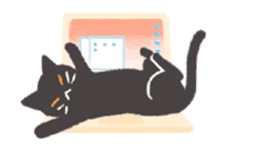 Moving Black Cat sticker #12306820