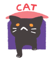 Moving Black Cat sticker #12306828