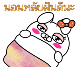 Blusher rabbit.Thai sticker #12307898