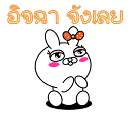 Blusher rabbit.Thai sticker #12307915