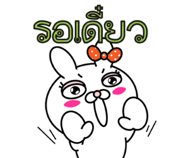 Blusher rabbit.Thai sticker #12307917