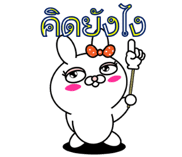 Blusher rabbit.Thai sticker #12307918