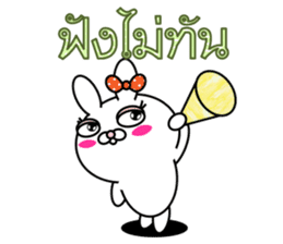 Blusher rabbit.Thai sticker #12307923
