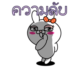Blusher rabbit.Thai sticker #12307926