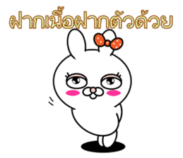 Blusher rabbit.Thai sticker #12307933