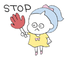 a girl with a ponytail02 sticker #12308222