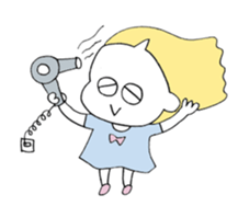 a girl with a ponytail02 sticker #12308226