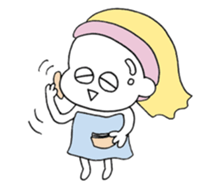 a girl with a ponytail02 sticker #12308227