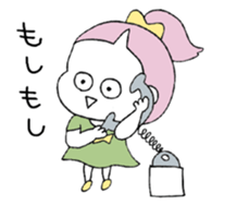 a girl with a ponytail02 sticker #12308228