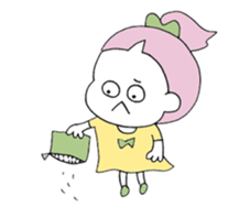 a girl with a ponytail02 sticker #12308229